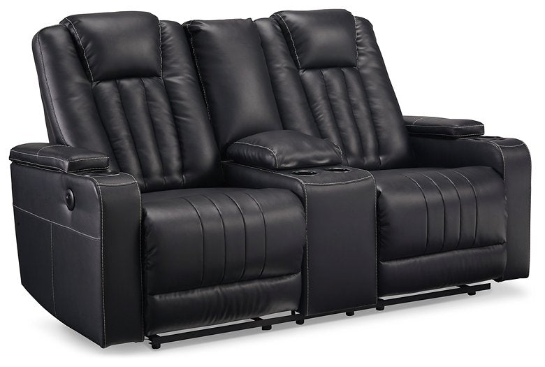 Center Point Reclining Loveseat with Console