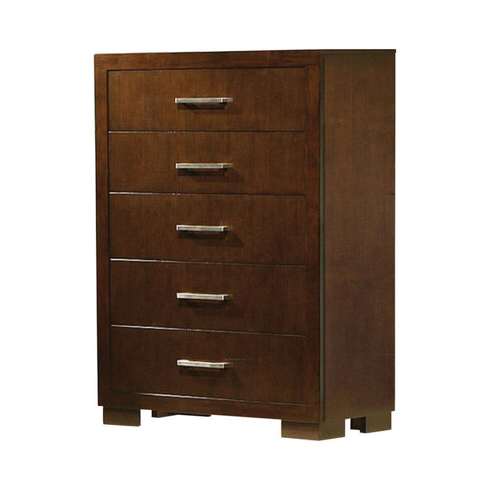 Jessica Cappuccino Five Drawer Chest