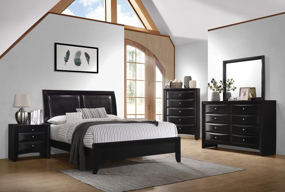 Briana Black Transitional King Bed