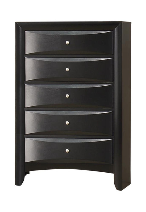 Briana Black Five Drawer Chest