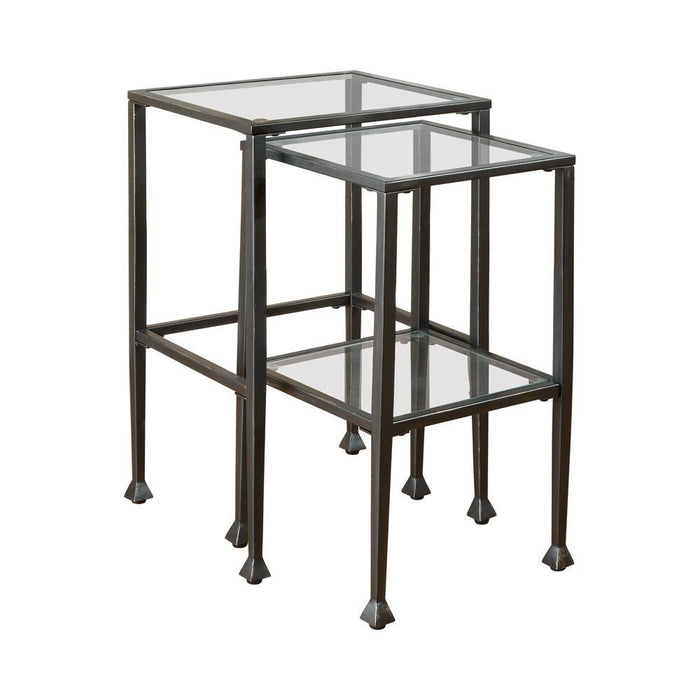 Transitional Black Nesting Table