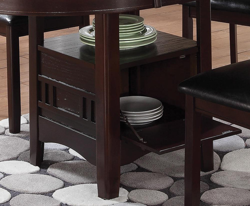 Lavon Transitional Warm Brown Dining Table