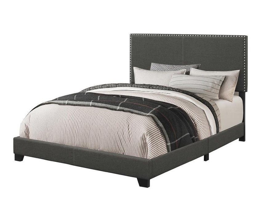 Boyd Upholstered Charcoal Queen Bed