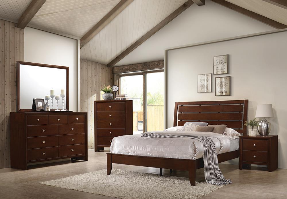 Serenity Queen Bed Rich Merlot