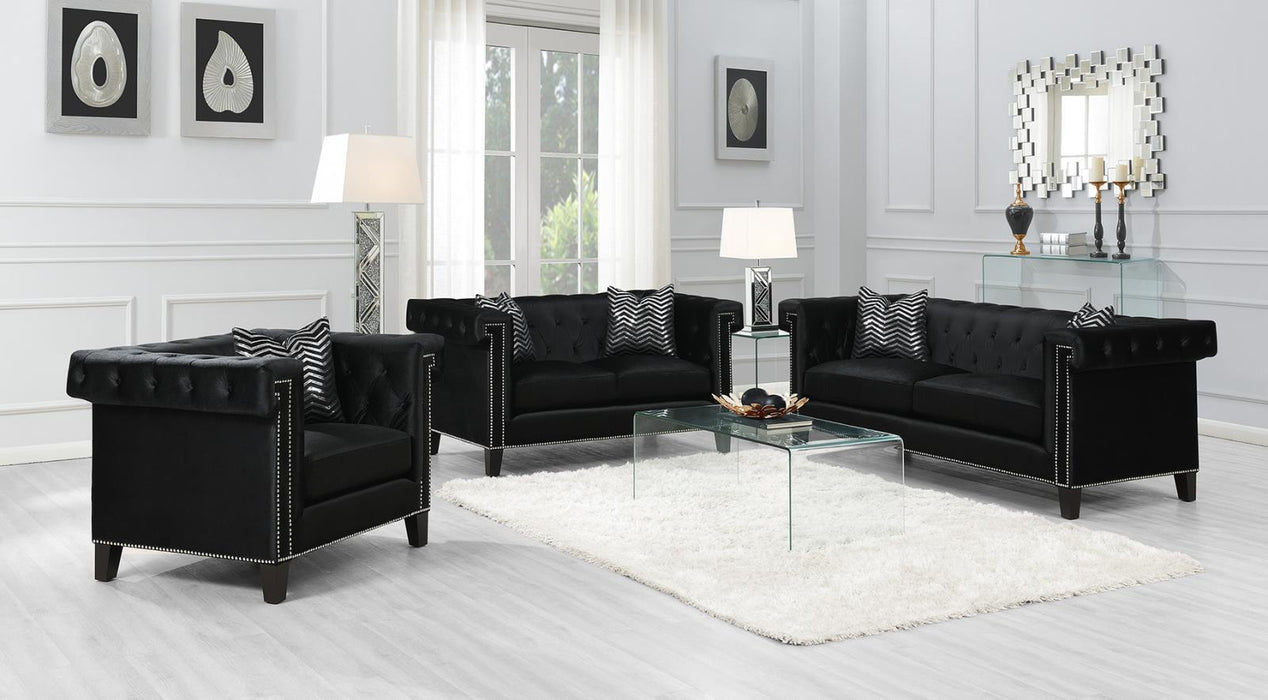 Reventlow Formal Black Loveseat