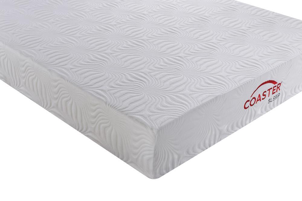 Key White 10 Inch California King Memory Foam Mattress