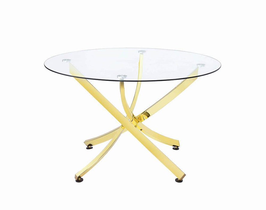 Chanel Modern Brass Dining Table