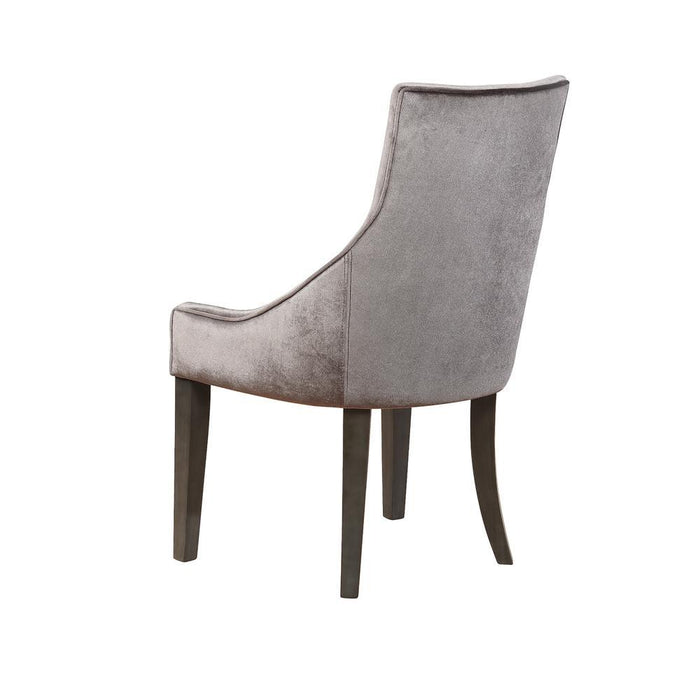 Phelps Traditional Grey Demi Wing Chair