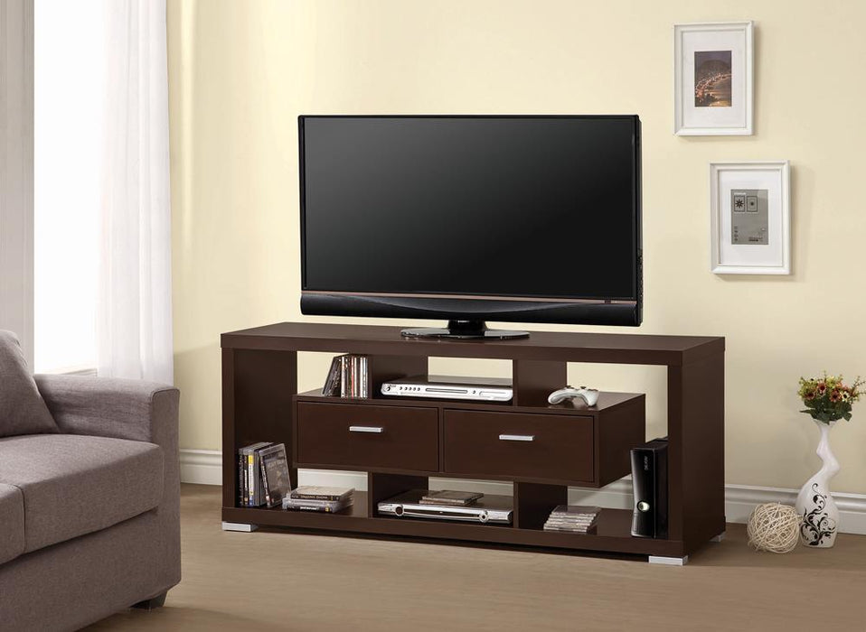 Transitional Cappuccino TV Console