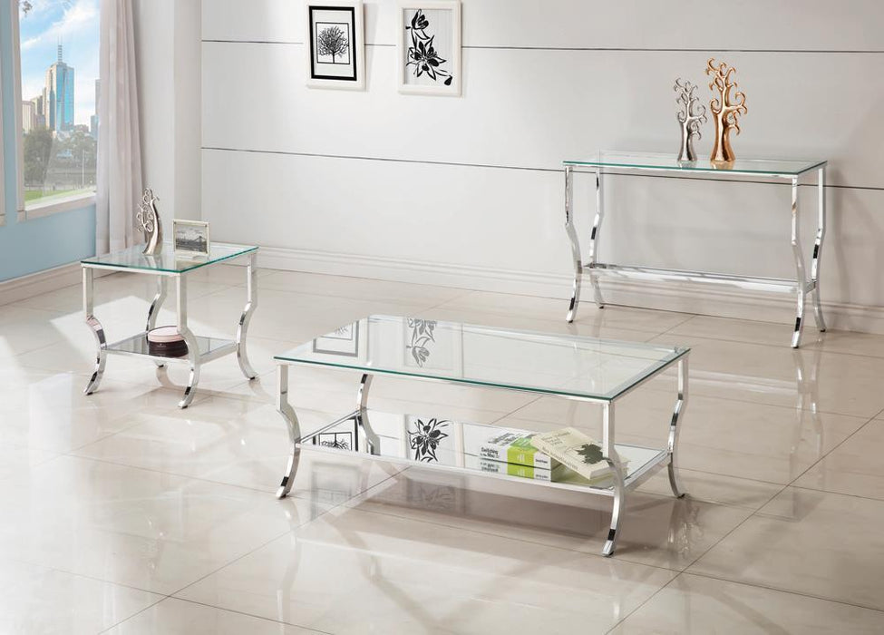 G720338 Contemporary Chrome Sofa Table