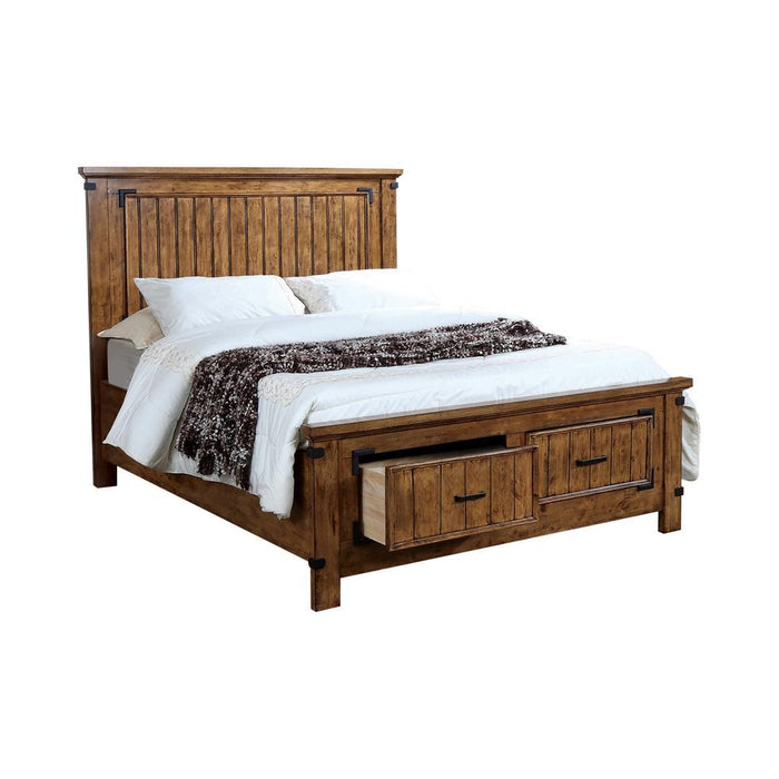 G205263 Brenner Rustic Honey Eastern King Bed