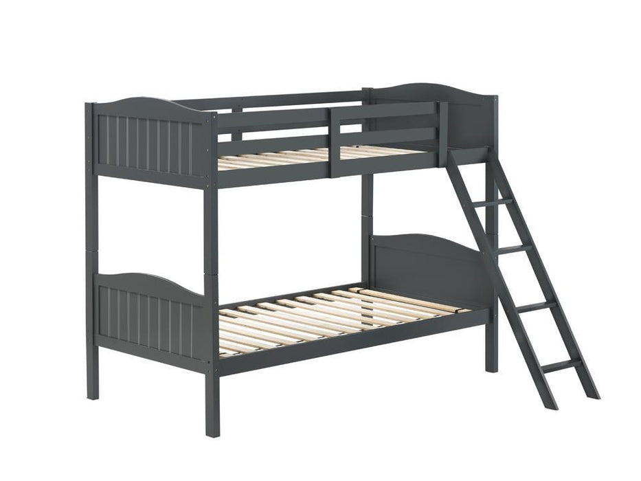 405053GRY TWIN/TWIN BUNK BED