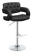 G102555 Contemporary Black Faux Leather Adjustable Bar Stool image