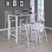 Tolbert 5 piece Bar Set with Acrylic Chairs Clear and Chrome image