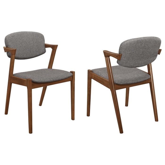 G105351 Malone Mid Century Modern Dark Walnut Dining Chair image