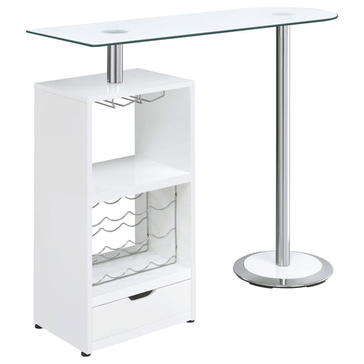 G120452 Contemporary White Bar Table image