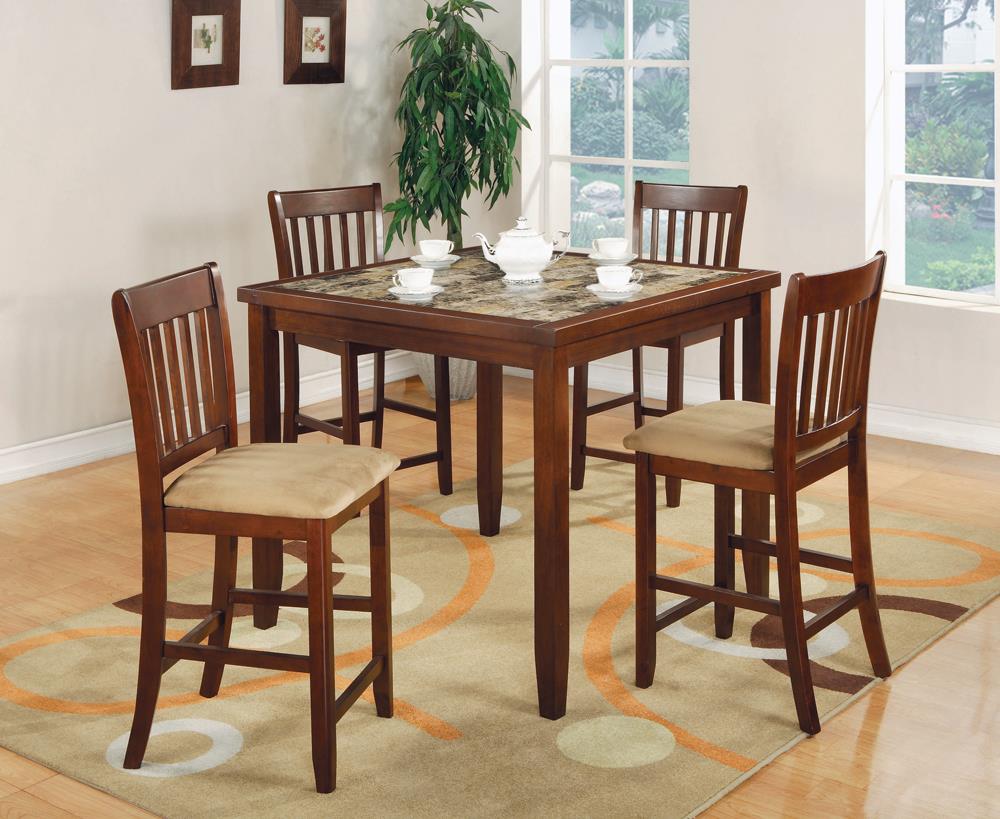 Five piece counter store height dining set