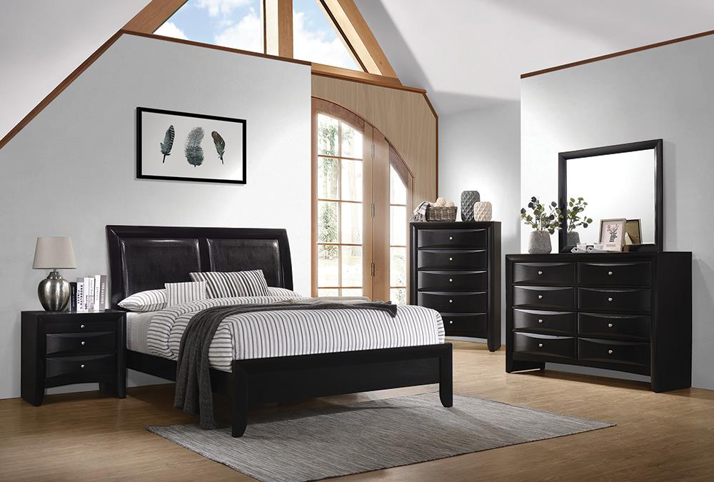 Briana Black King Five Piece Bedroom Set image