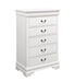 Louis Philippe White Five Drawer Chest image