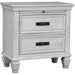 Franco Antique White Two Drawer Nightstand With Tray image