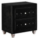 Deanna Contemporary Black and Metallic Nightstand image