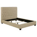 Chloe Transitional Oatmeal Upholstered Eastern King Bed image