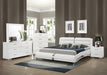 Felicity Contemporary White Eastern King Five Piece Set image