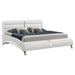 Felicity Contemporary White Upholstered Eastern King Bed image