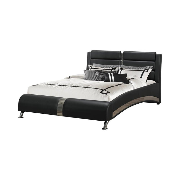 Havering Contemporary Black and White Upholstered Eastern King Bed image