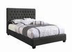 Chloe Transitional Charcoal Upholstered Eastern King Bed image