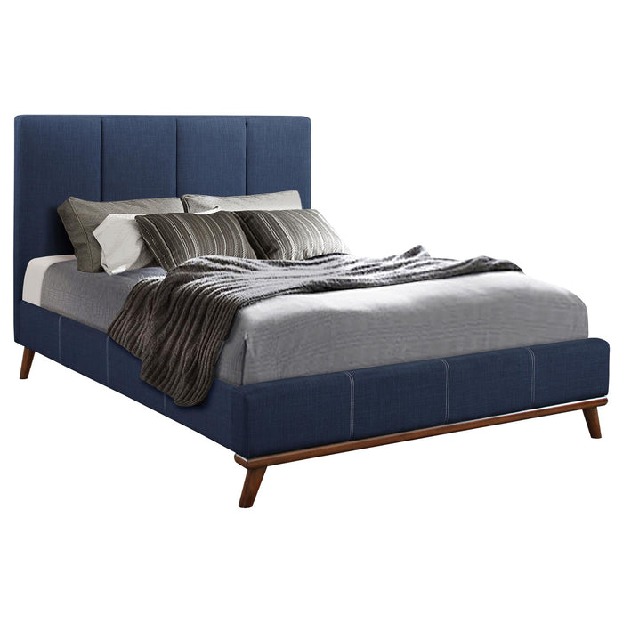 Charity Blue Upholstered Full Bed image