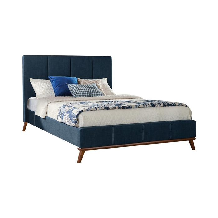 Charity Blue Upholstered King Bed image