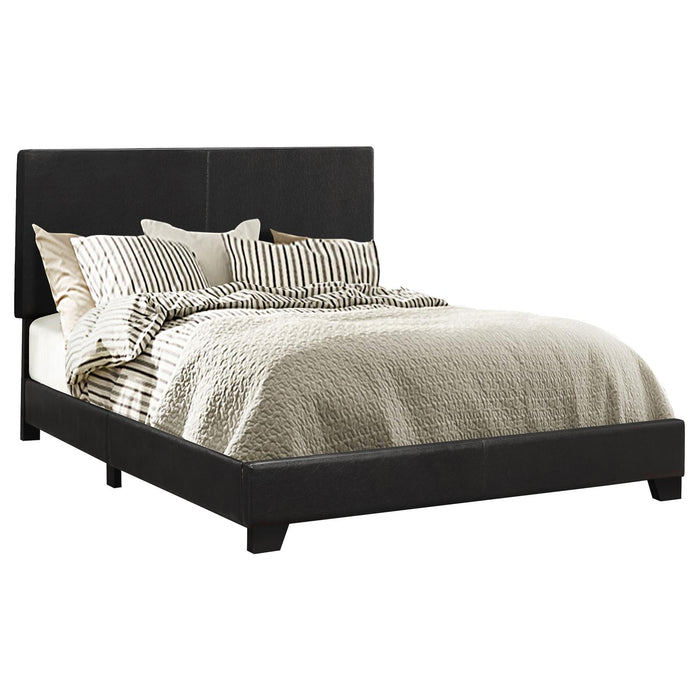 Dorian Black Faux Leather Upholstered King Bed image