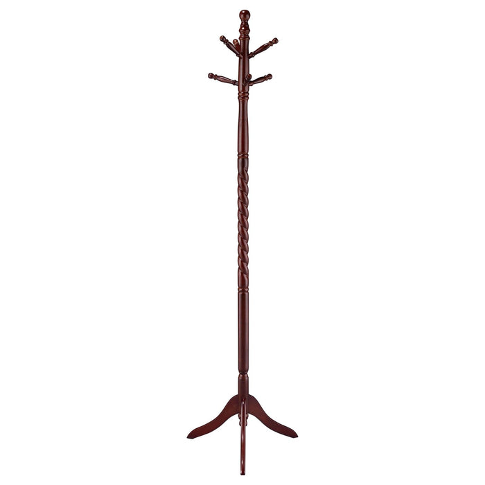 Traditional Merlot Twisted Post Coat Rack image