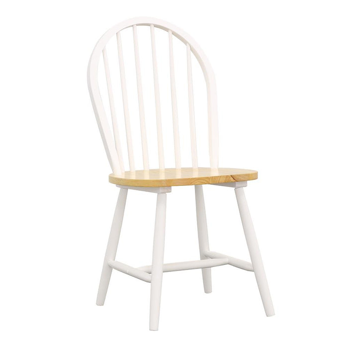 Country Two Tone Natural Wood Dining Chair image