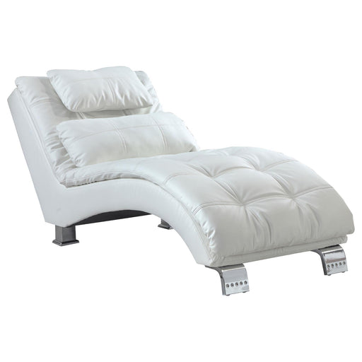 Dilleston Contemporary White Chaise image