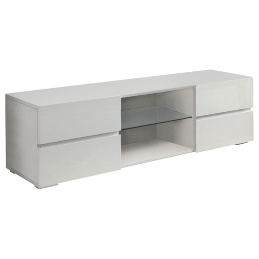 G700825 Contemporary Glossy White TV Console image