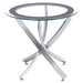 Glass Top Chrome End Table image