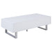 G705698 Contemporary Glossy White Coffee Table image