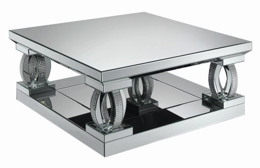 G722518 Contemporary Silver Mirrored Coffee Table image