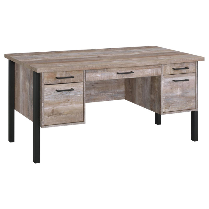 Samson Rustic Weathered Oak Office Desk image