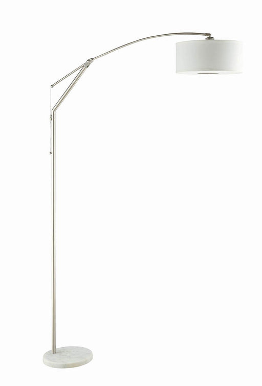 G901490 Contemporary White and Chrome Floor Lamp image