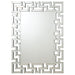 Transitional Frameless Greek Key Mirror image