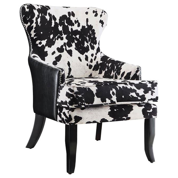 Traditional Black and White Accent Chair image