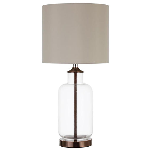 Transitional Clear and Bronze Table Lamp image